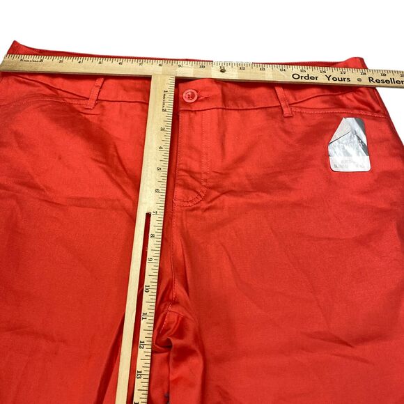 St Johns Bay Women 18P Secretly Slender Mid- Rise Capri Bright Cayene $36 - Picture 12 of 14